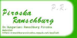 piroska ranschburg business card